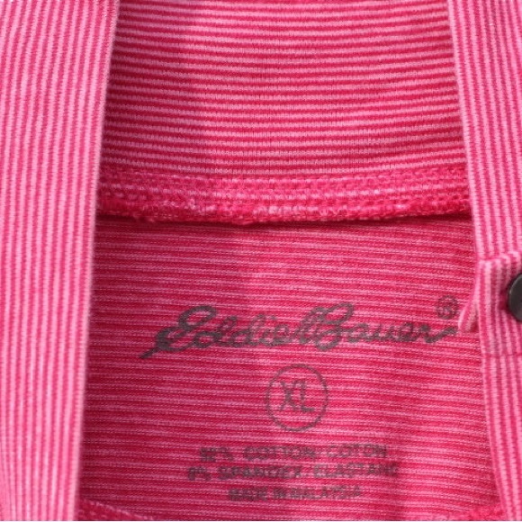 Eddie Bauer Striped Long Sleeve Shirt Pullover High Neck - Picture 2 of 6